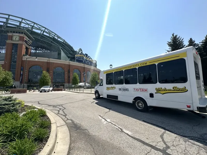 The shuttle bus at American Family Field on a game day